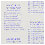 Lo que cáncer no puede hacer fabric material