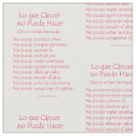 Lo que cáncer no puede hacer Fabric Material