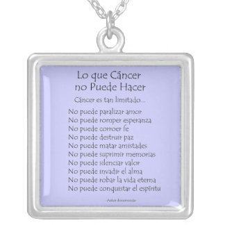 Lo que Cáncer no Puede Hacer Necklace Jewelry