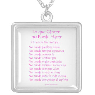 Lo que Cáncer no Puede Hacer Necklace Jewelry