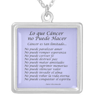 Lo que Cáncer no Puede Hacer Pendant Necklace