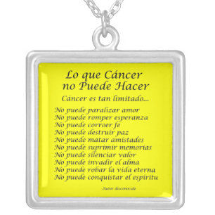 Lo que Cáncer no Puede Hacer Pendant Necklace