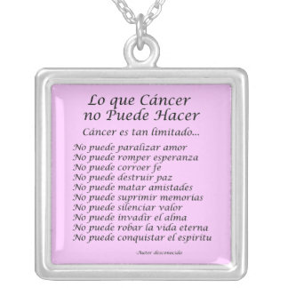 Lo que Cáncer no Puede Hacer Pendant Necklace