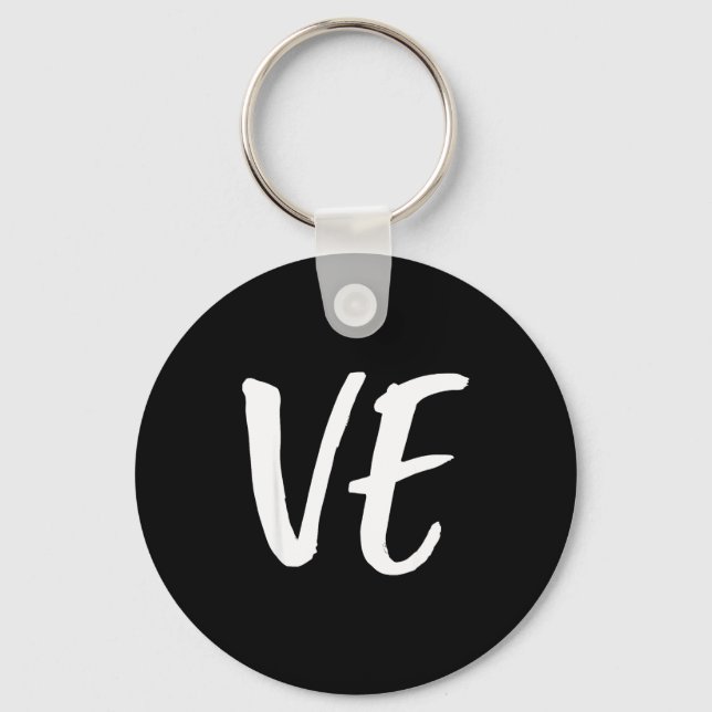 Lo Ve Love Matching Couple Husband Wife Valentine' Keychain (Front)