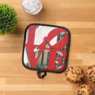 LO VE Love Park Philadelphia Photo Pot Holder