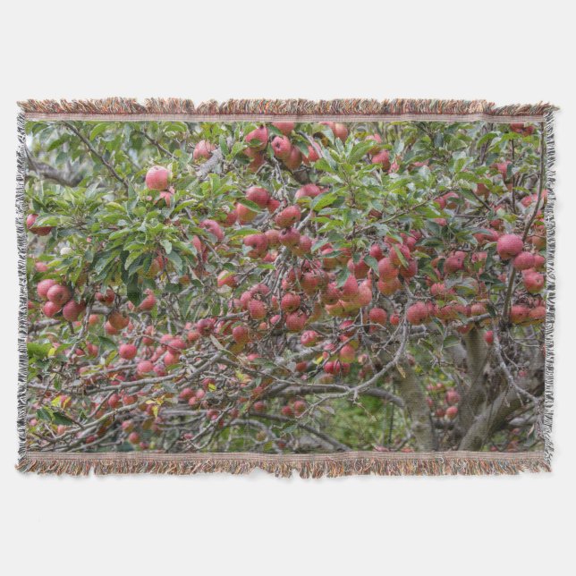 Loaded Apple Tree Throw Blanket (Front)