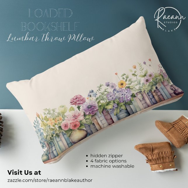 Loaded Bookshelf Lumbar Throw Pillow (Creator Uploaded)
