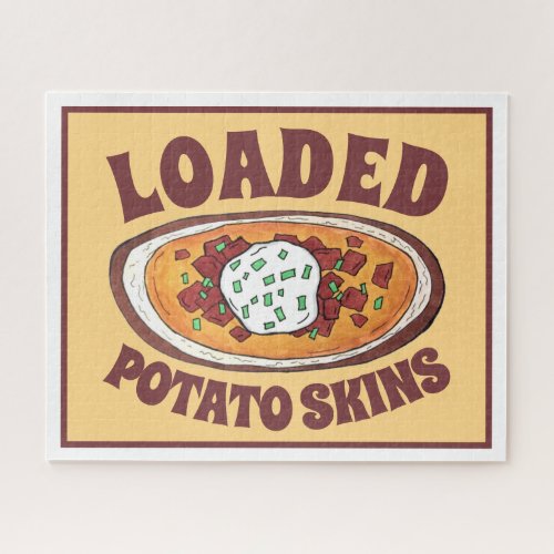 Loaded Potato Skins Snack Food Appetizer Bacon Jigsaw Puzzle