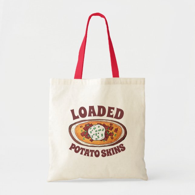 Loaded Potato Skins Snack Food Appetizer Bacon Tote Bag (Front)