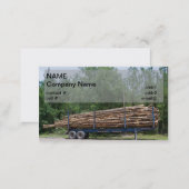 loaded pulpwood trailer business card (Front/Back)