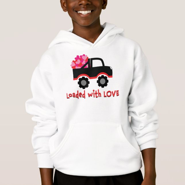 Loaded With Love Truck Valentine's Day Hoodie (Front)