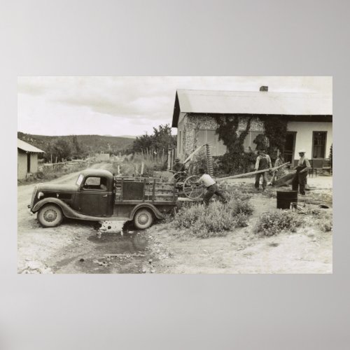 Loading a Mower _ 1940 Poster