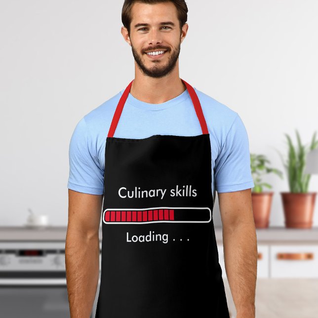 Loading Bar Custom Quote | Geek Humor Chef's Apron (Creator Uploaded)