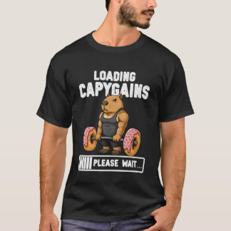 Loading Capygains Capybara Lifting Weights Funny G T-Shirt