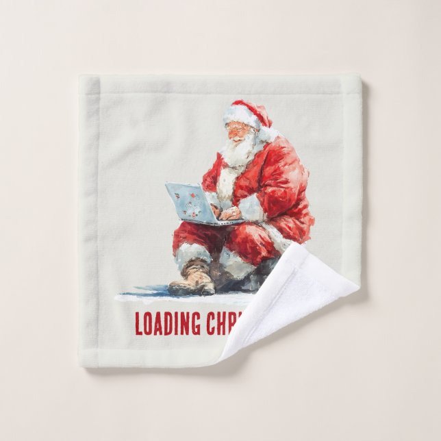 Loading Christmas Funny Santa Design Bath Towel Set (Wash Cloth)