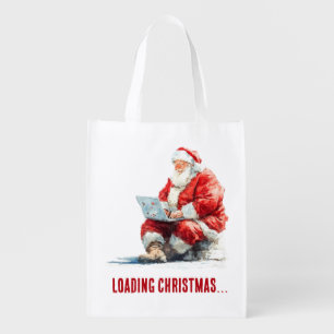 Loading Christmas Funny Santa Design Grocery Bag