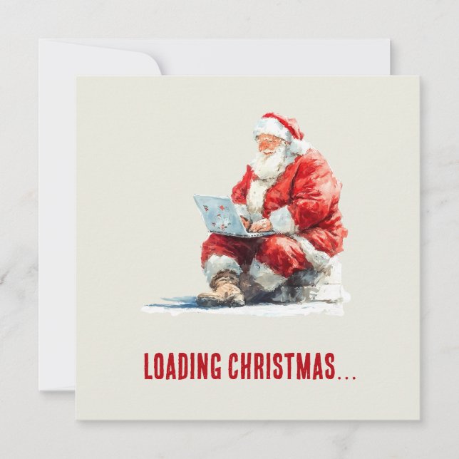 Loading Christmas Funny Santa Design Holiday Card (Front)