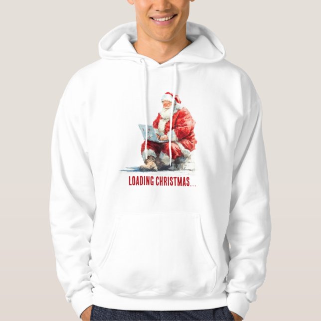 Loading Christmas Funny Santa Design Hoodie (Front)