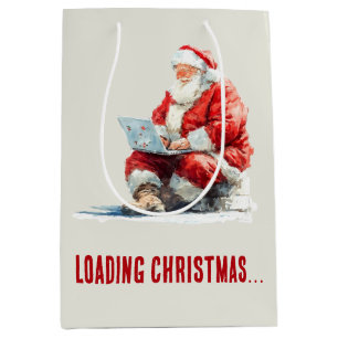 Loading Christmas Funny Santa Design Medium Gift Bag