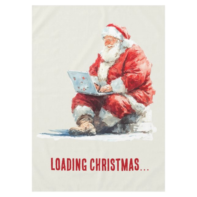 Loading Christmas Funny Santa Design Tablecloth (Front)