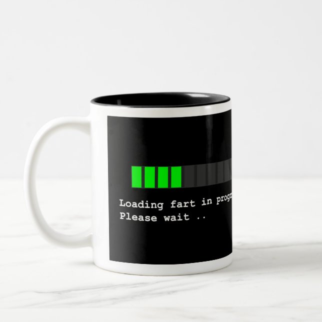 Loading Fart in Progress Two-Tone Coffee Mug (Left)