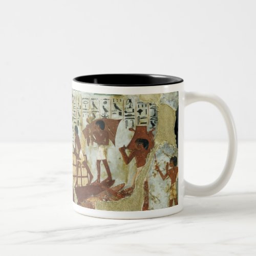 Loading grain from the Tomb of Unsou East Two_Tone Coffee Mug