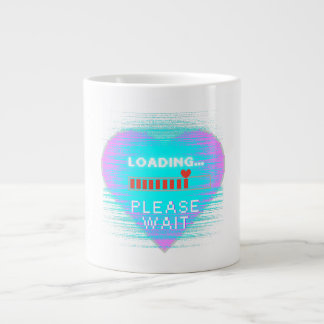 Loading Heart Retro Gamer Giant Coffee Mug