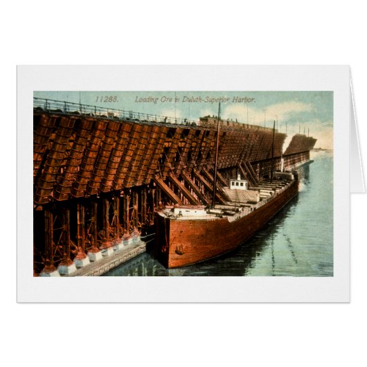 Loading Ore in Duluth-Superior Harbor Cards (Front Horizontal)