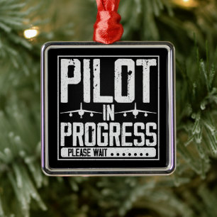 Loading… Pilot Upgrade in Progress Flight School Metal Ornament