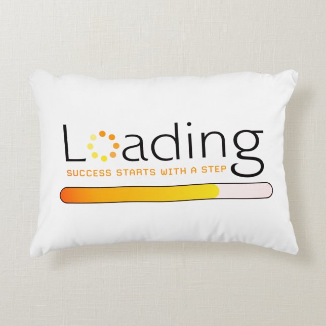 Loading - Success Starts With a Step Accent Pillow (Front)