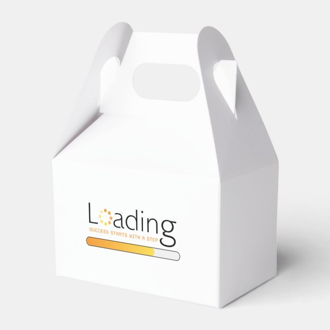 Loading - Success Starts With a Step Favor Boxes (Front Side)