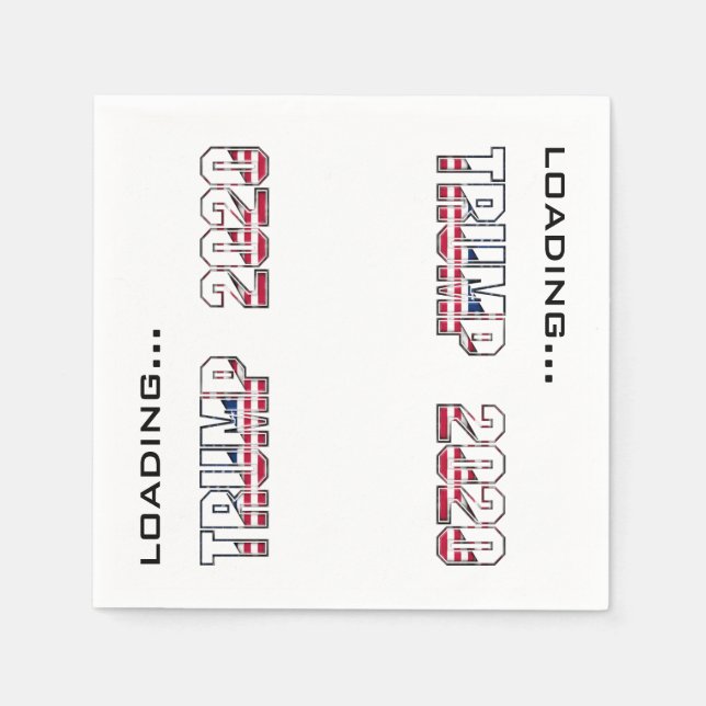Loading Trump 2020 USA Election Typography Napkins (Front)