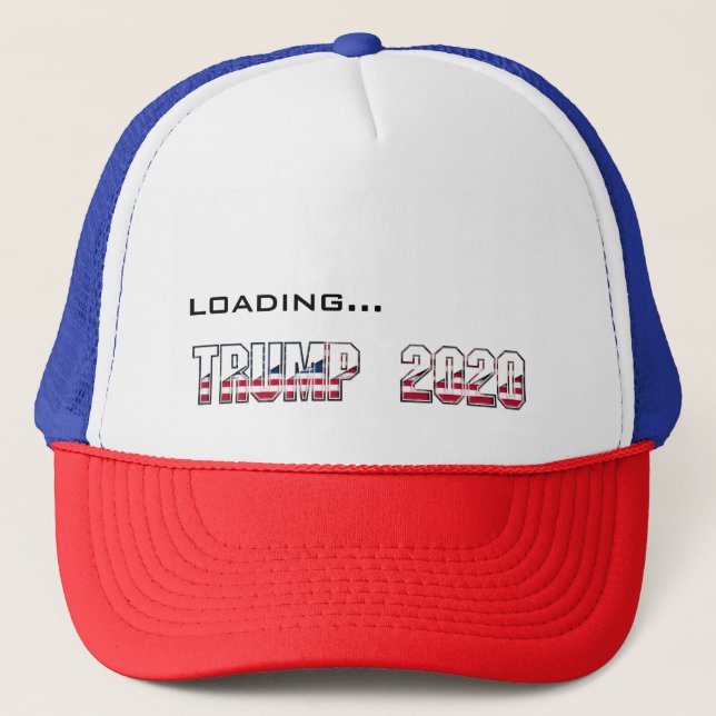 Loading Trump 2020 USA Election Typography Trucker Hat (Front)
