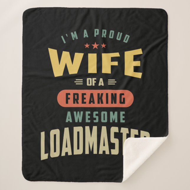 Loadmaster Job Title Gift Sherpa Blanket (Front)