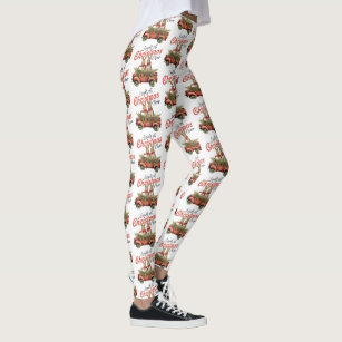 Loads of Christmas Cheer Rabbits in Red Truck Leggings