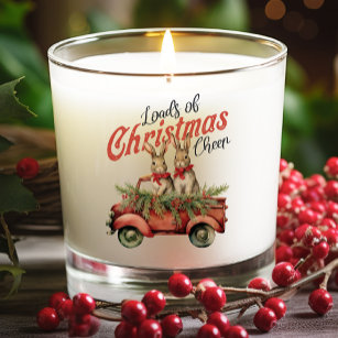 Loads of Christmas Cheer Rabbits in Red Truck Scented Candle