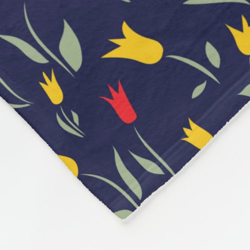 Loads of Colorful Tulips Fleece Blanket