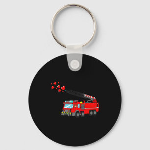 Loads Of Love Firetruck Valentine Day - Firefighte Keychain