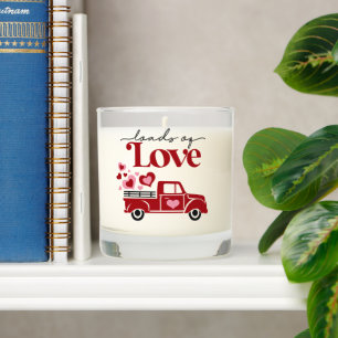 Loads of Love Hearts Red Truck Valentines Scented Candle