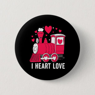 Loads Of Love Train Valentine Day Toddler Boys Kid Button