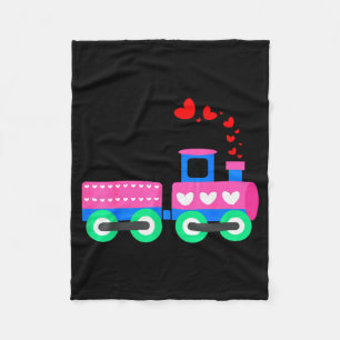 Loads Of Love Train Valentine Day - Train Operator Fleece Blanket