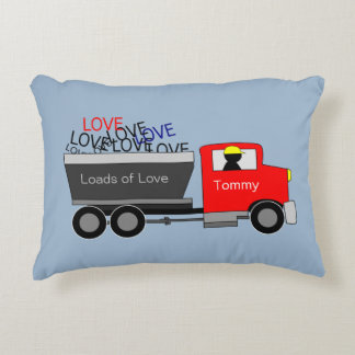 "Loads of Love" Truck Personalized Accent Pillow