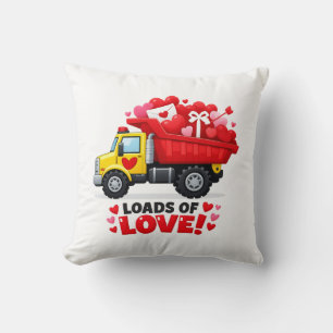 Loads of Love Truck Throw Pillow