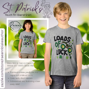 Loads of Luck Crochet-Look Design Youth  Tri-Blend Shirt