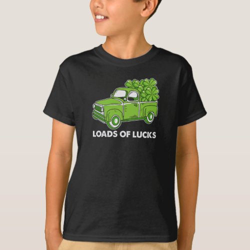 Loads Of Luck Truck St Patricks Day For Boy T_Shirt