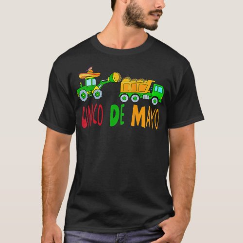 Loads Of Tacos Bulldozer Cinco De Mayo Boys T_Shirt