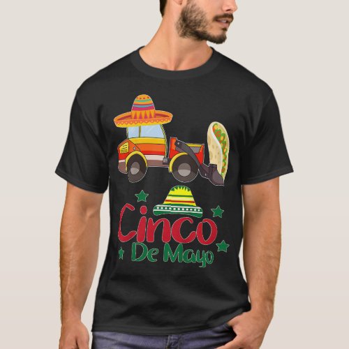 Loads Of Tacos Bulldozer Cinco De Mayo Boys T_Shirt
