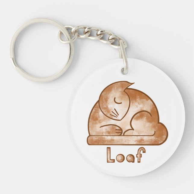 Loaf Cat Keychain (Front)