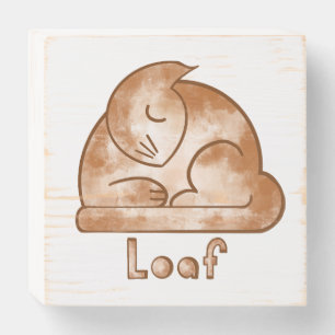 Loaf Cat Wooden Box Sign