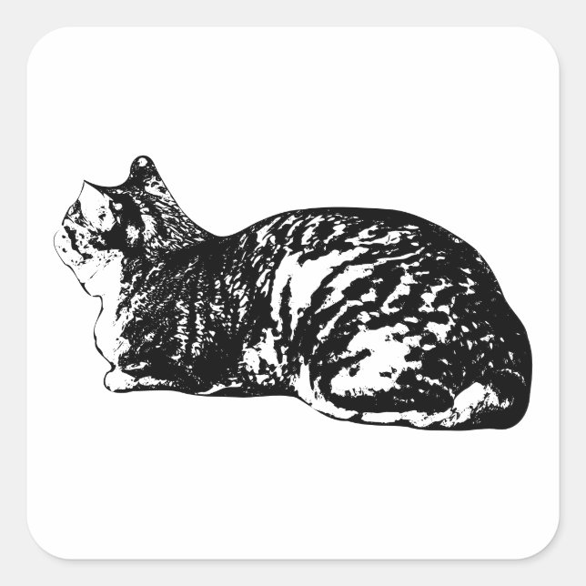 Loaf Life, Tabby Edition Square Sticker (Front)